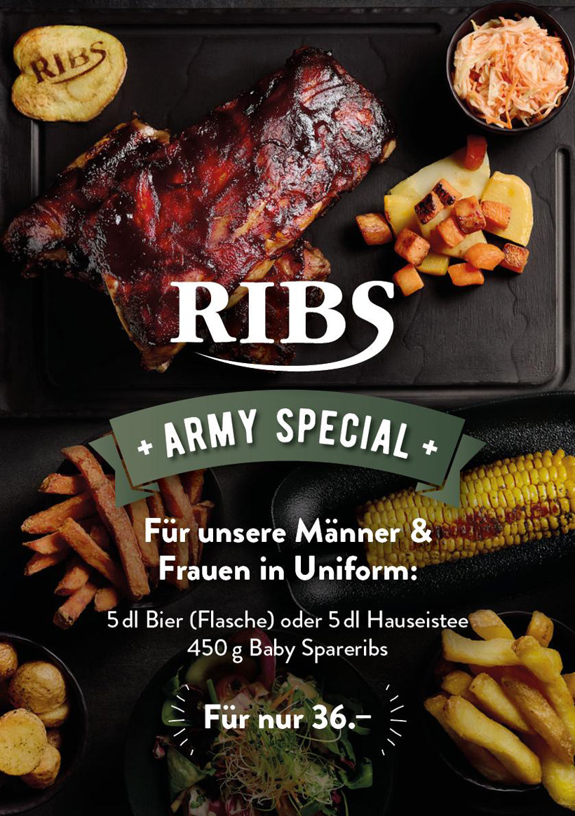 RIBS Army Special for our men and women in uniform
